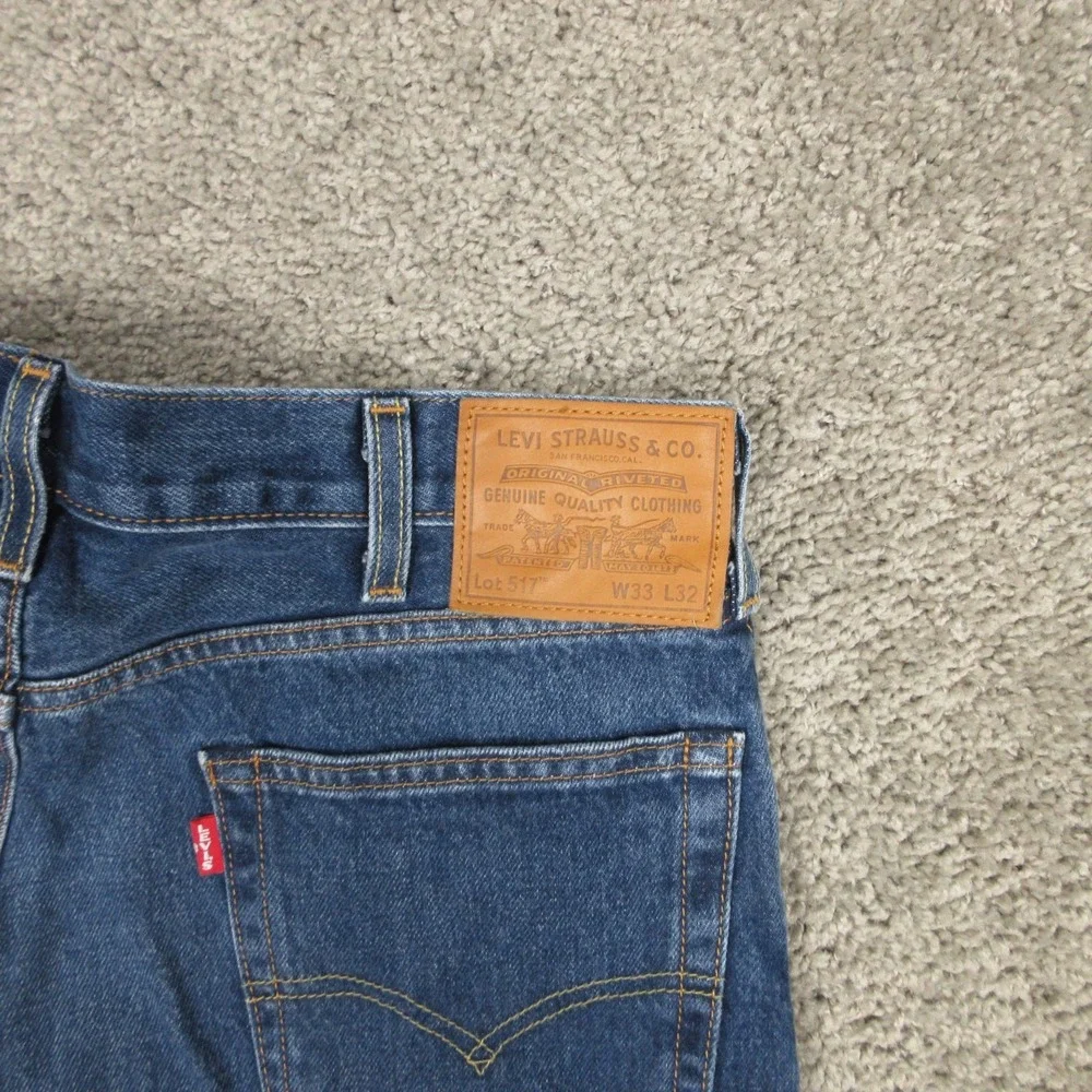 Levis Jeans Mens 33x32 Blue 517 Bootcut Western Cowboy Rodeo Ranch Denim Pants